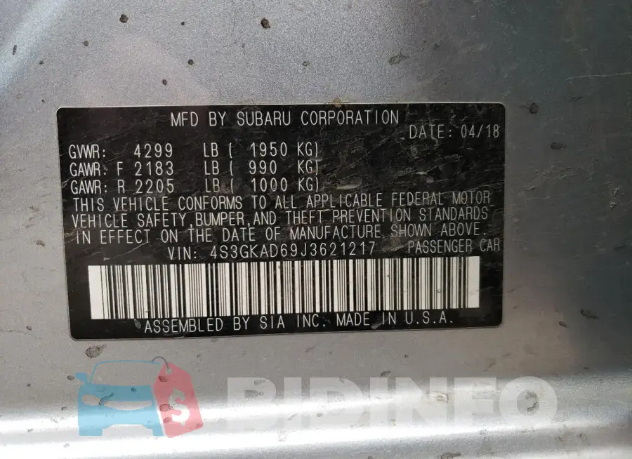 4S3GKAD69J3621217 Photo# 13