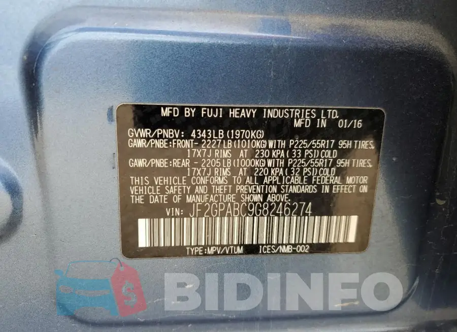 JF2GPABC9G8246274 Photo# 12