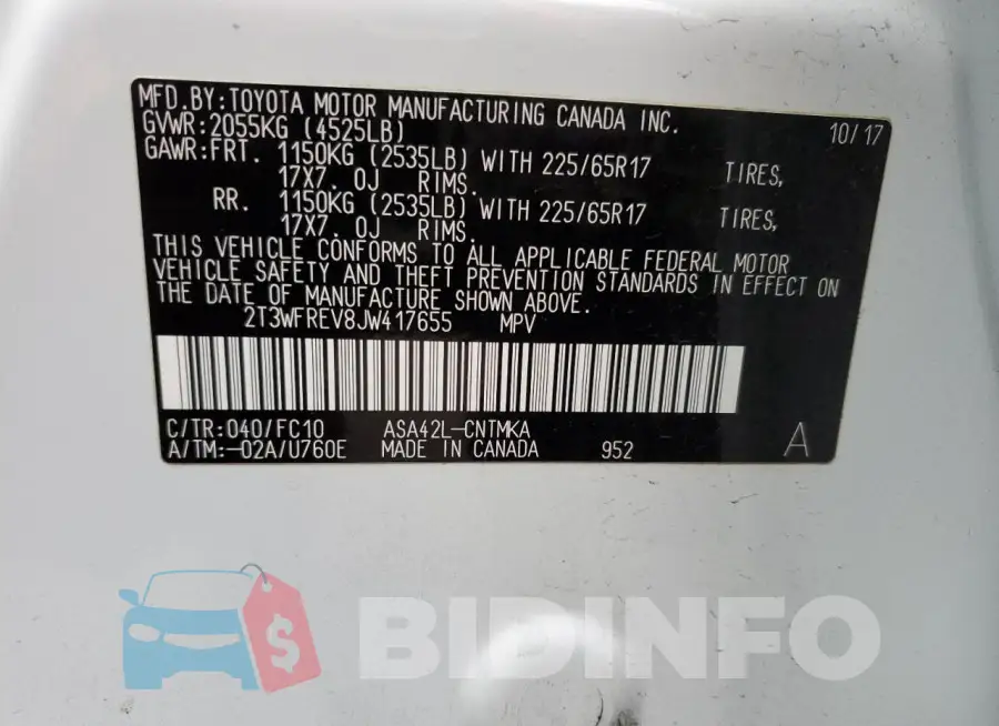 2T3WFREV8JW417655 Photo# 14