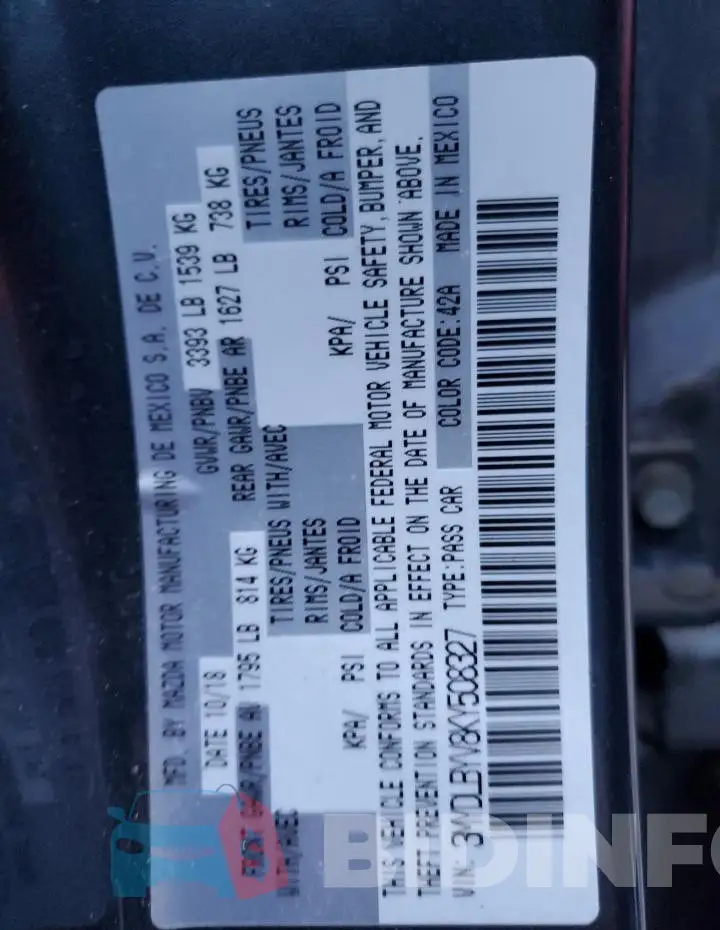 3MYDLBYV8KY508327 Photo# 12