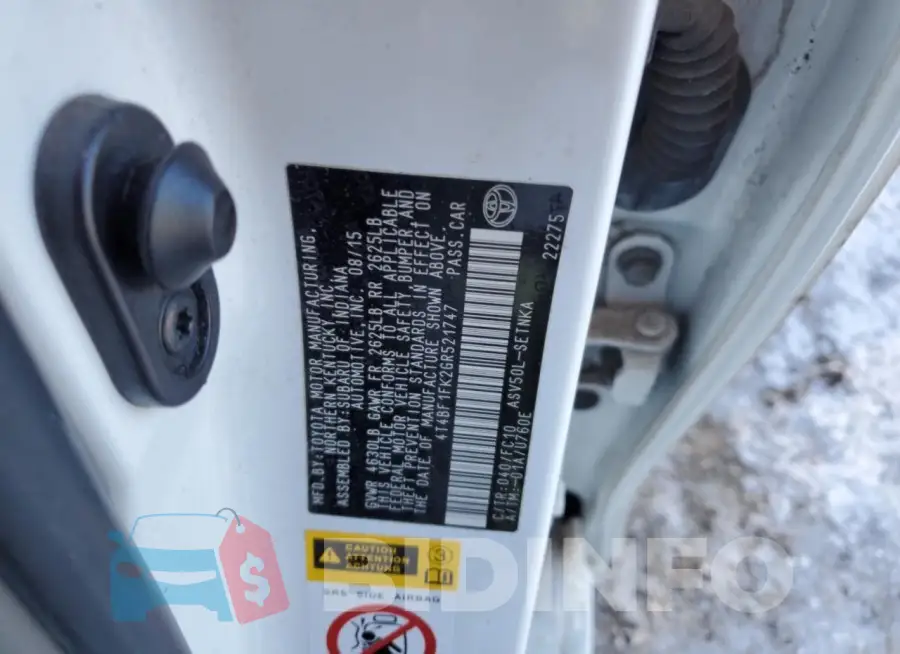4T4BF1FK2GR521747 Photo# 12