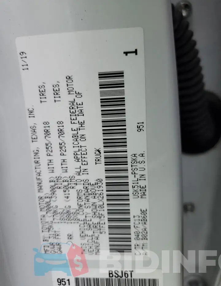 5TFEY5F10LX261930 Photo# 12