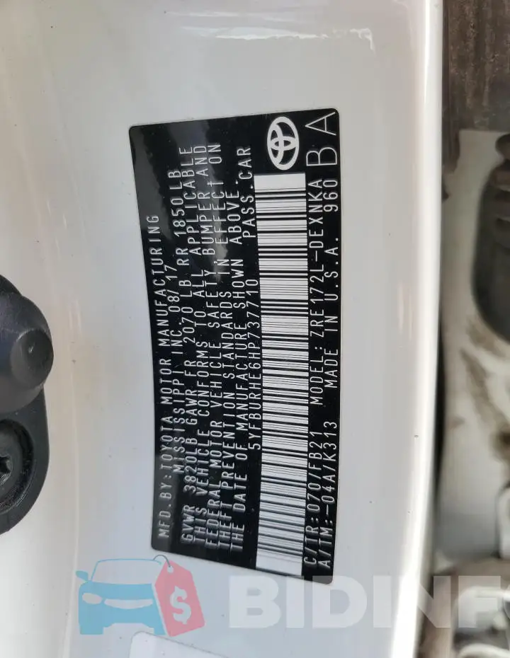 5YFBURHE6HP737710 Photo# 12