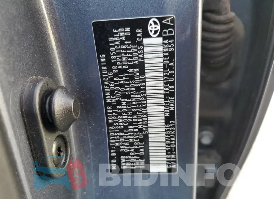 5YFBURHEXGP541610 Photo# 12