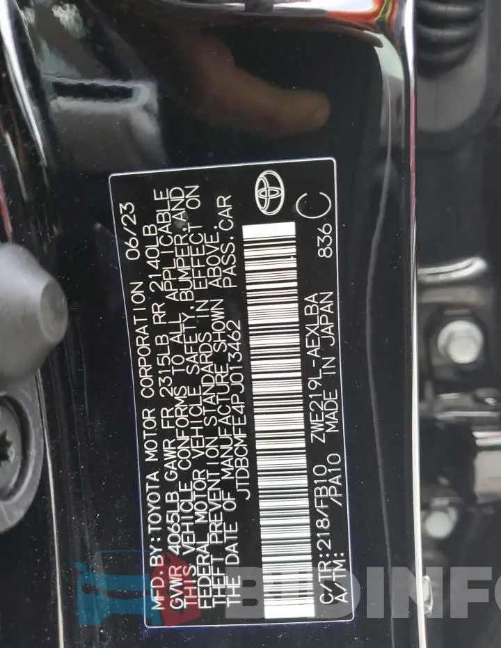 JTDBCMFE4PJ013462 Photo# 13