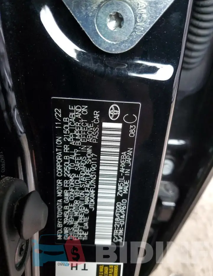 JTDKAMFU7N3190117 Photo# 13