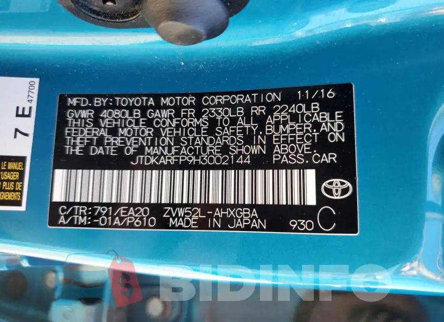 JTDKARFP9H3002144 Photo# 12