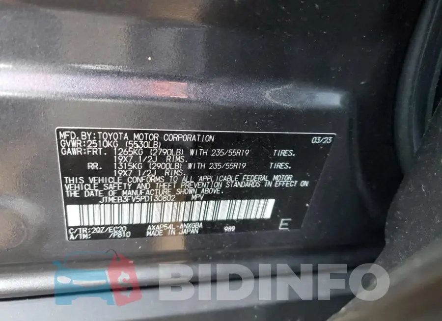 JTMEB3FV5PD130802 Photo# 13