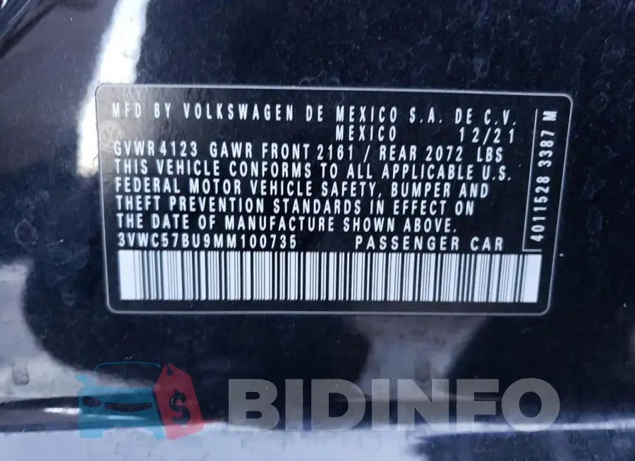 3VWC57BU9MM100735 Photo# 13
