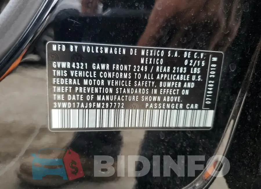 3VWD17AJ9FM297772 Photo# 12