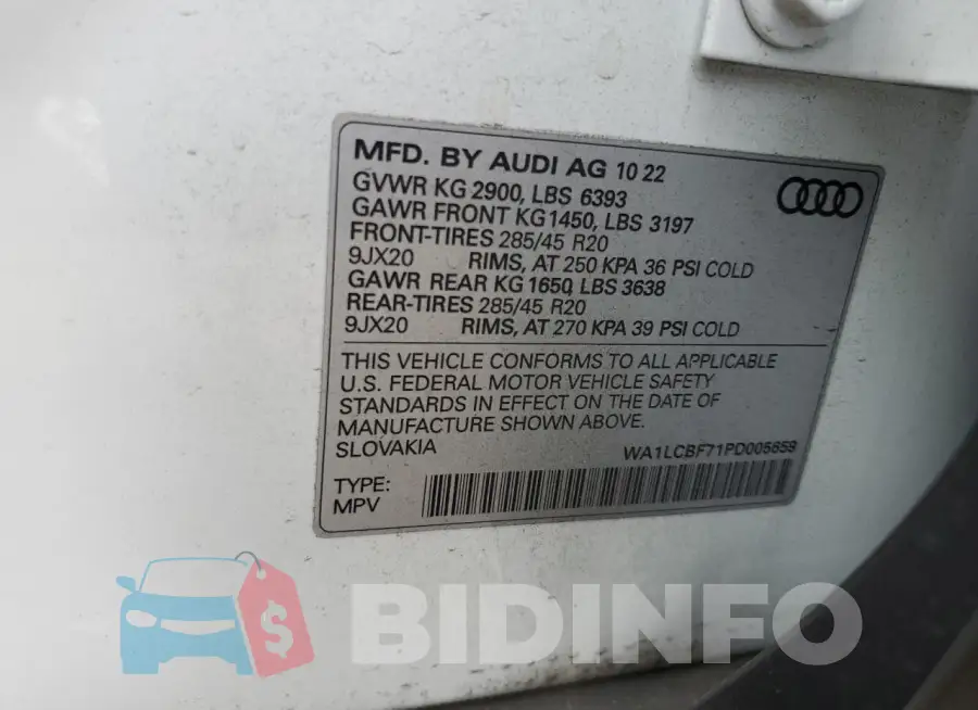 WA1LCBF71PD005659 Photo# 13