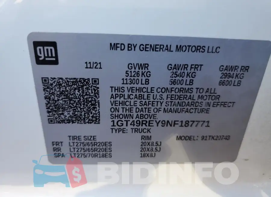 1GT49REY9NF187771 Photo# 12