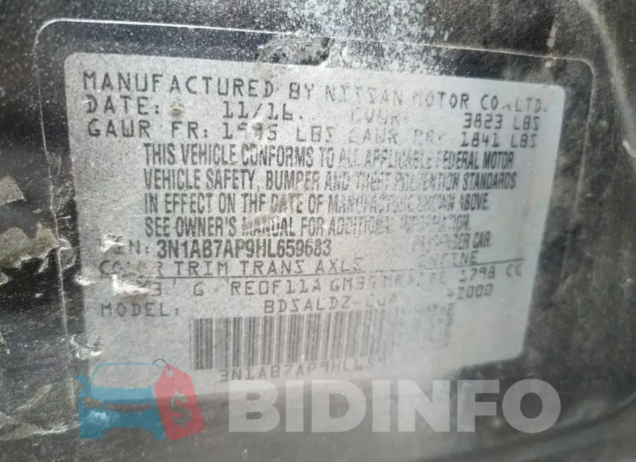 3N1AB7AP9HL659683 Photo# 12