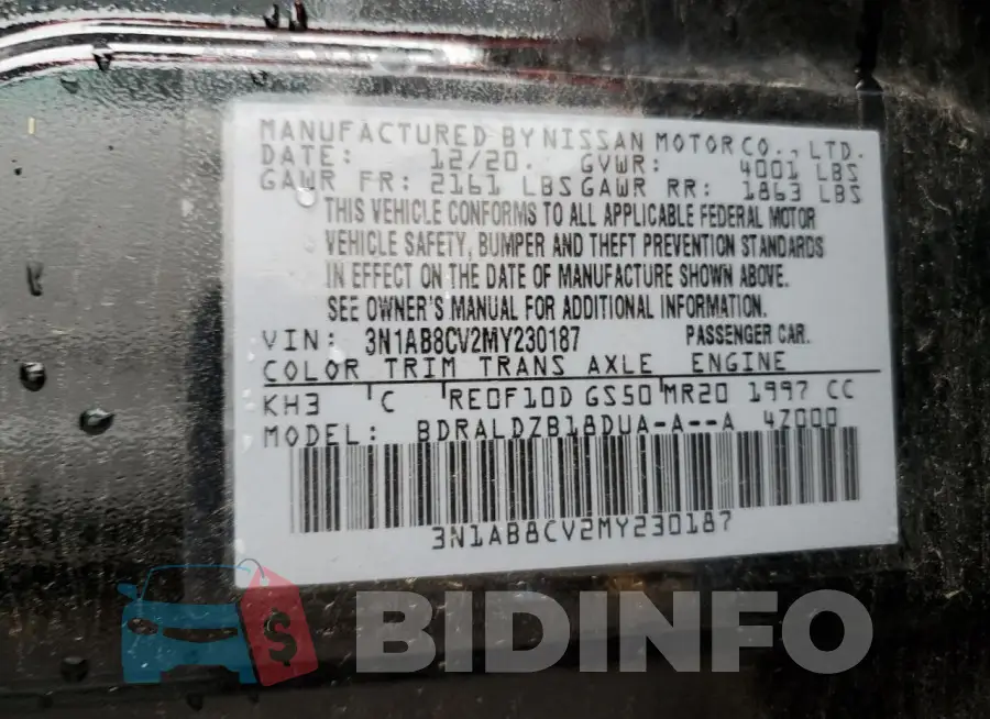 3N1AB8CV2MY230187 Photo# 12