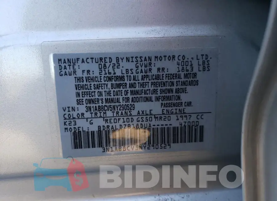 3N1AB8CV5NY290529 Photo# 13