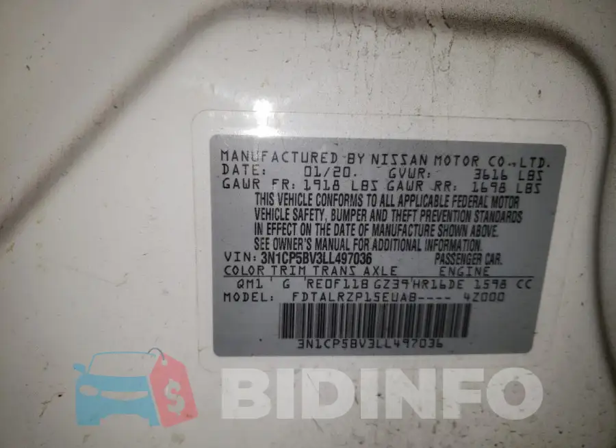 3N1CP5BV3LL497036 Photo# 12