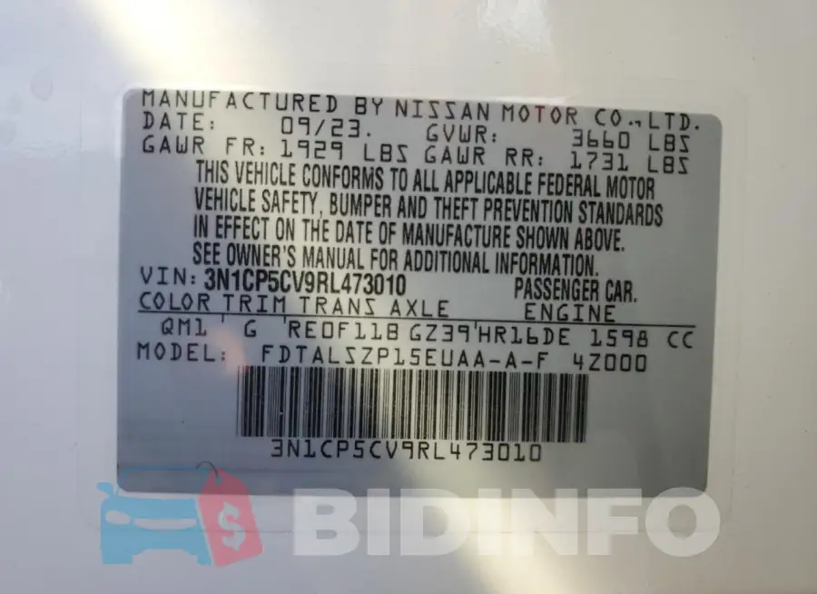 3N1CP5CV9RL473010 Photo# 12