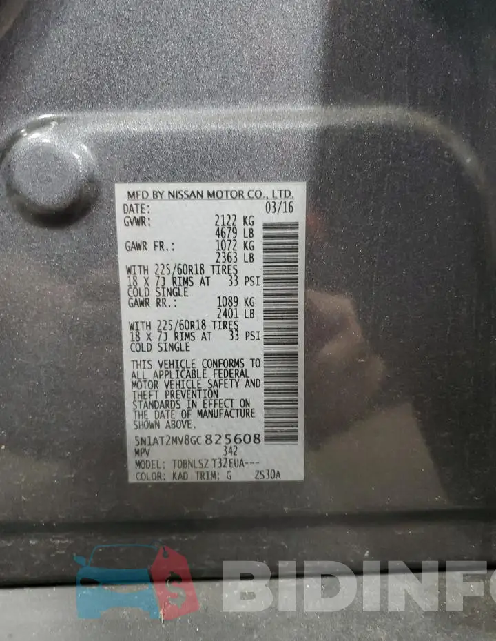 5N1AT2MV8GC825608 Photo# 12