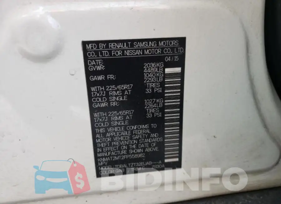 KNMAT2MT2FP558962 Photo# 12