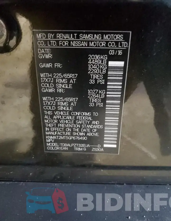 KNMAT2MT5GP676490 Photo# 12