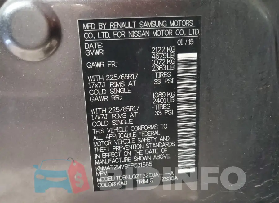 KNMAT2MV9FP531565 Photo# 12