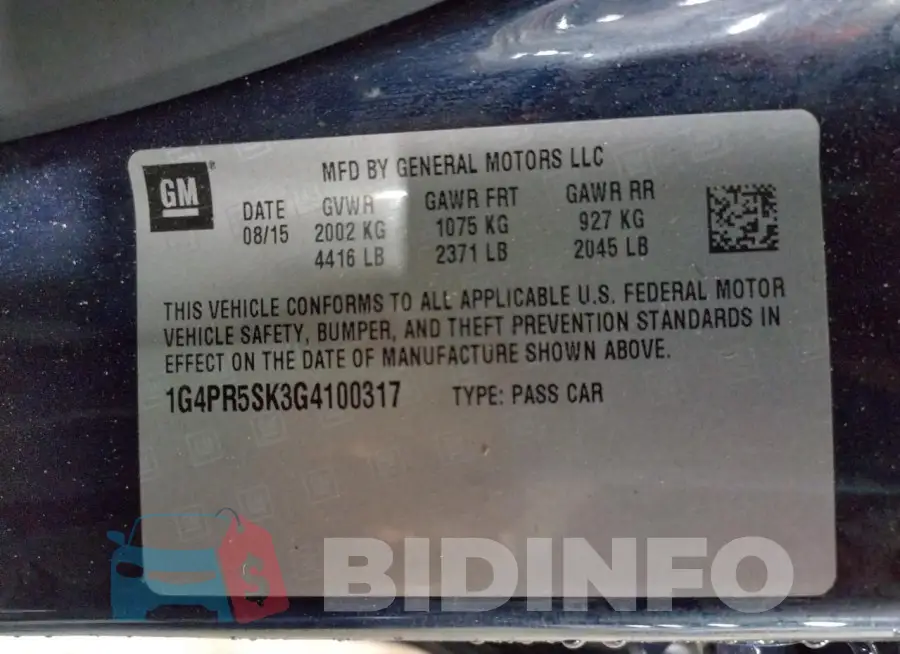 1G4PR5SK3G4100317 Photo# 13