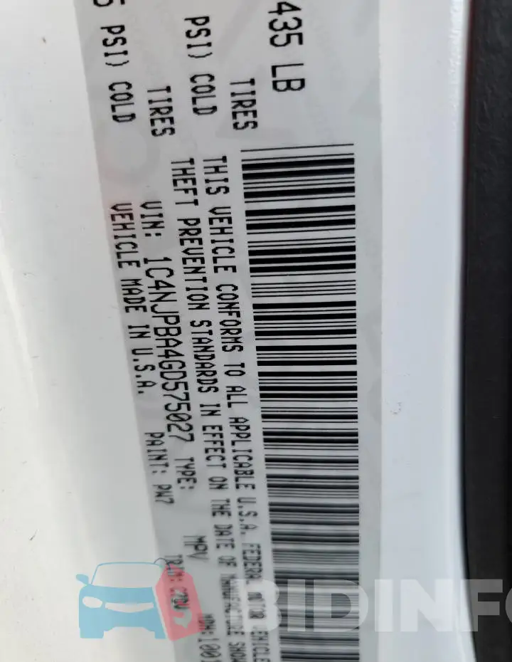 1C4NJPBA4GD575027 Photo# 12