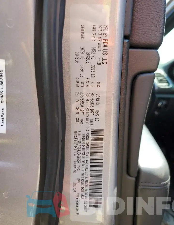 1C4RJFAG4JC466257 Photo# 13