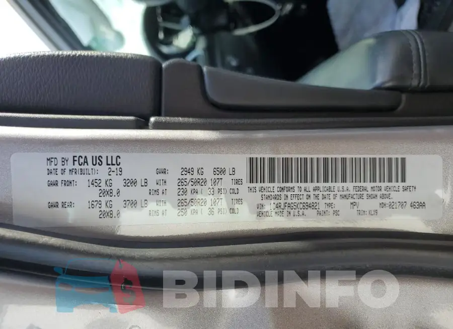 1C4RJFAG5KC694821 Photo# 12