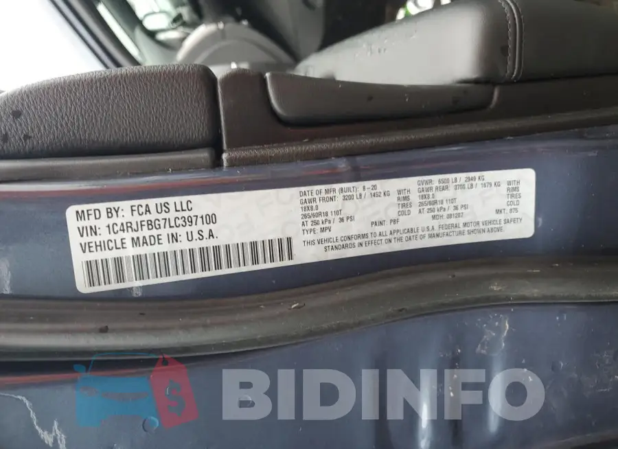 1C4RJFBG7LC397100 Photo# 13