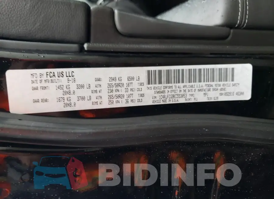 1C4RJFCG9KC553053 Photo# 13