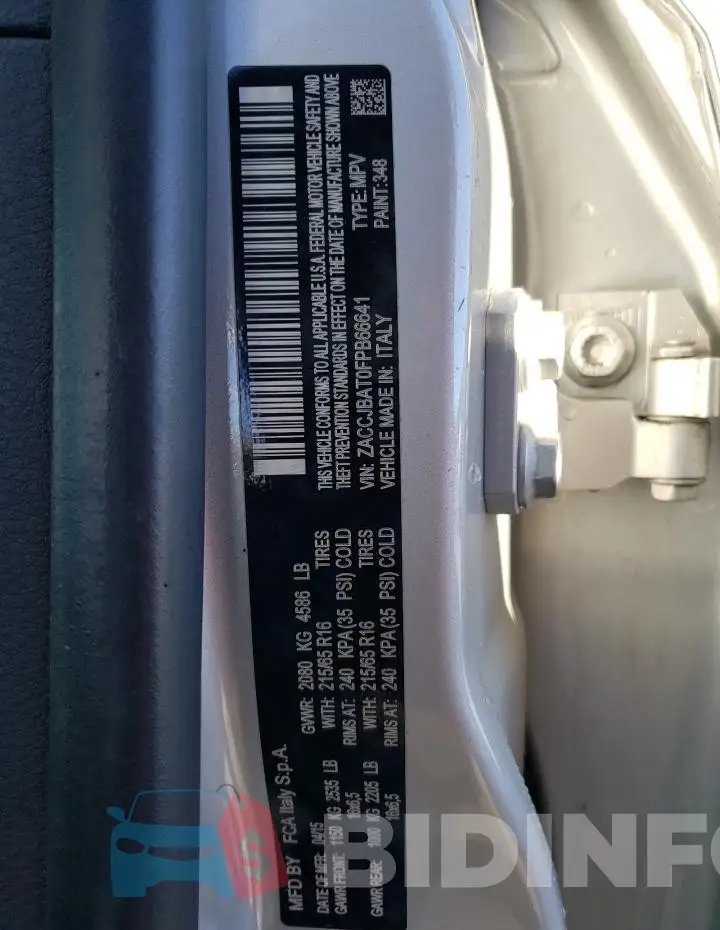 ZACCJBAT0FPB66641 Photo# 13