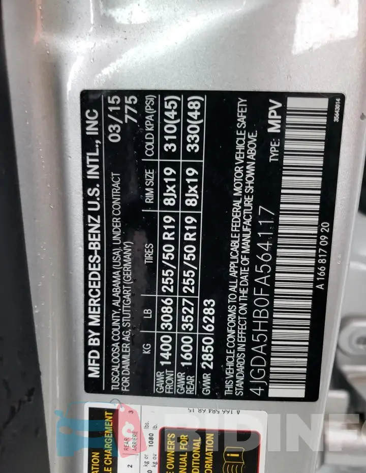 4JGDA5HB0FA564117 Photo# 14