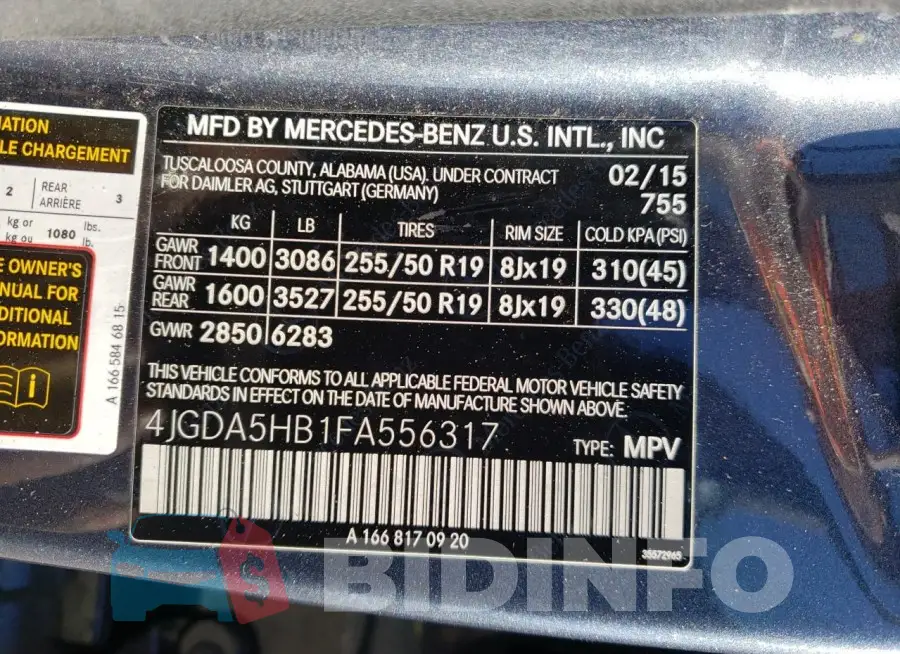 4JGDA5HB1FA556317 Photo# 13