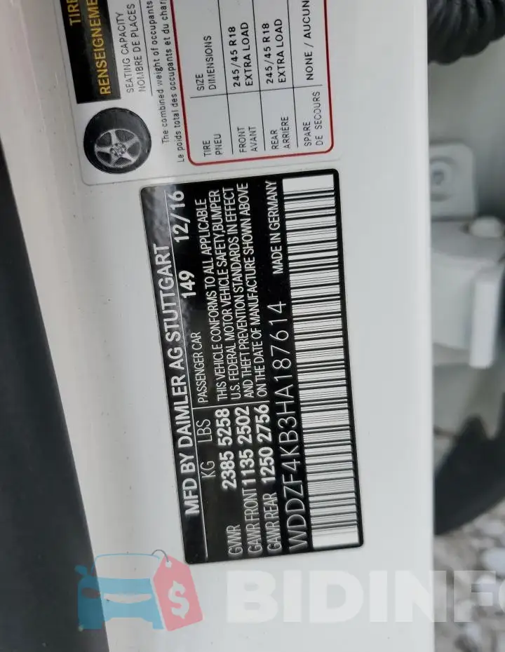WDDZF4KB3HA187614 Photo# 13