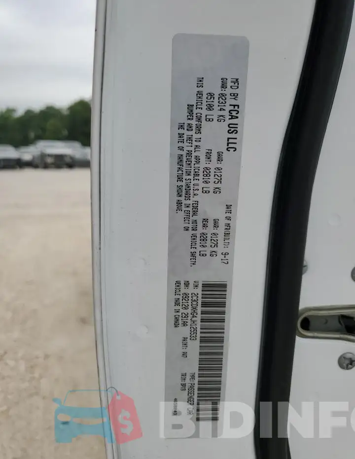 2C3CDXHG4JH125533 Photo# 12