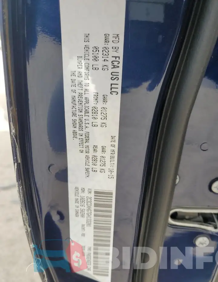 2C3CDXHG7GH133201 Photo# 12