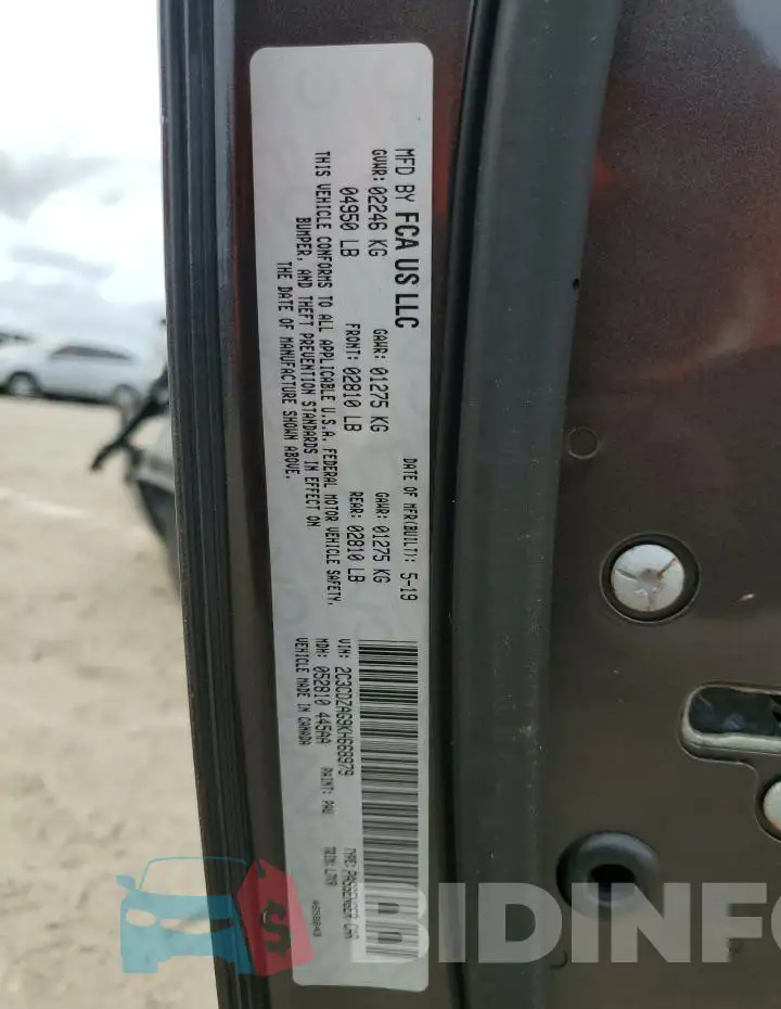 2C3CDZAG9KH668979 Photo# 12