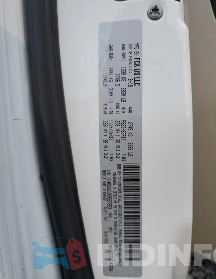 2C4RDGBG0KR527883 Photo# 13