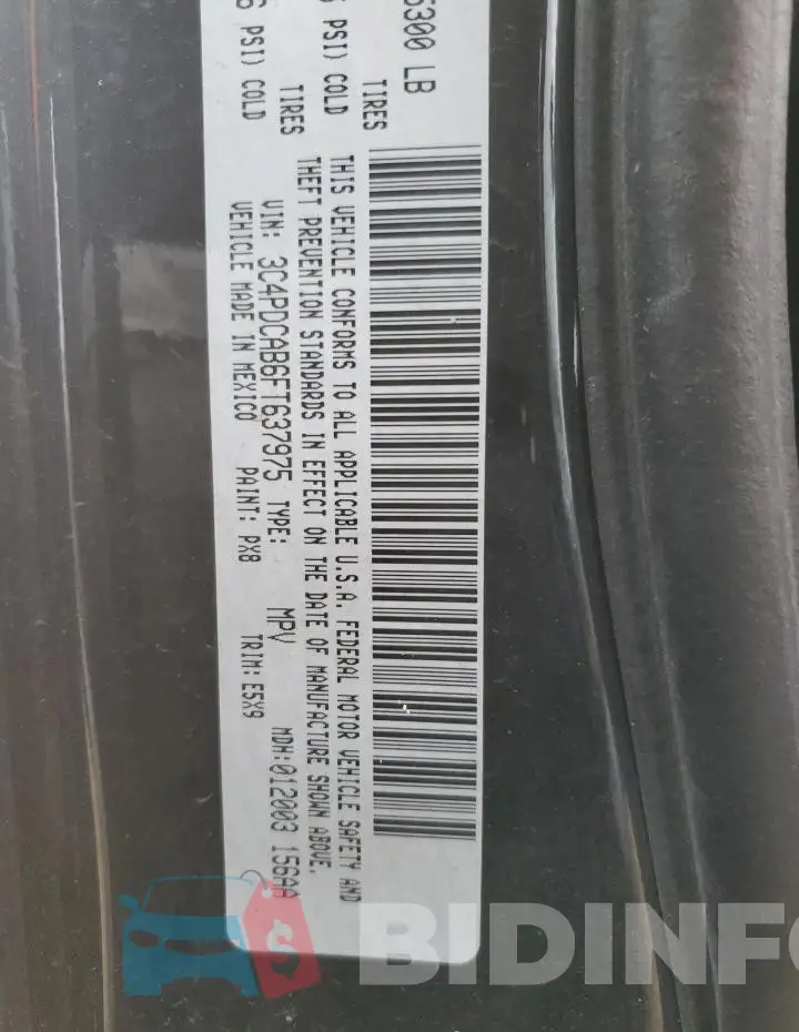 3C4PDCAB6FT637975 Photo# 13