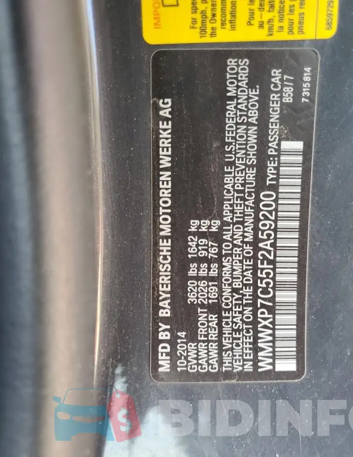 WMWXP7C55F2A59200 Photo# 12