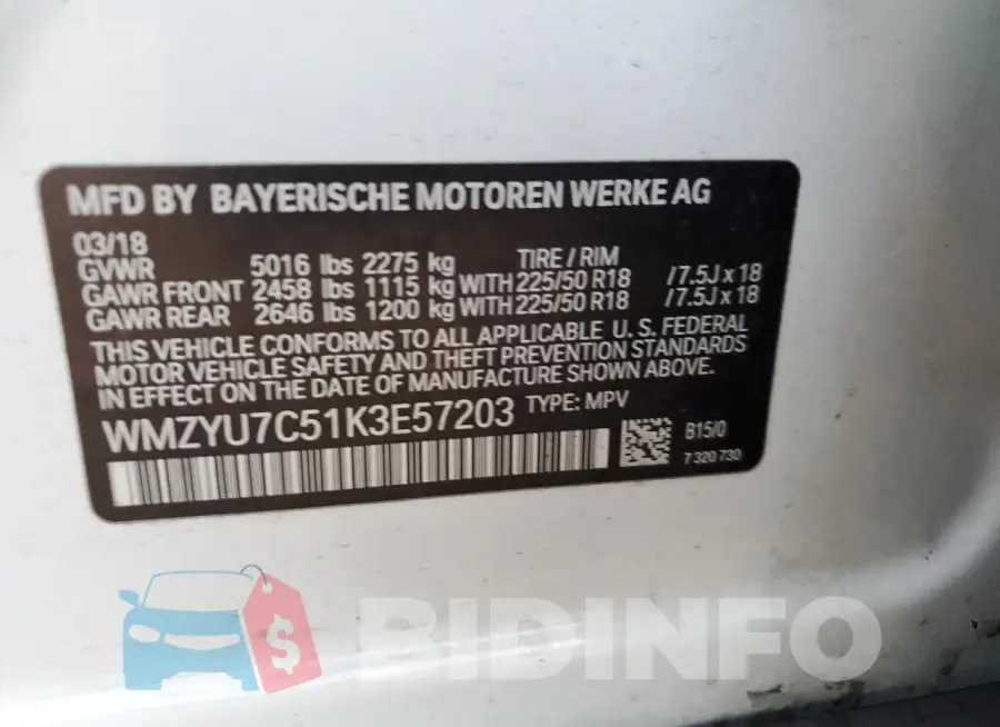 WMZYU7C51K3E57203 Photo# 12