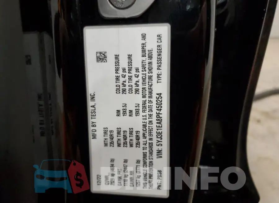 5YJ3E1EA8PF450254 Photo# 13