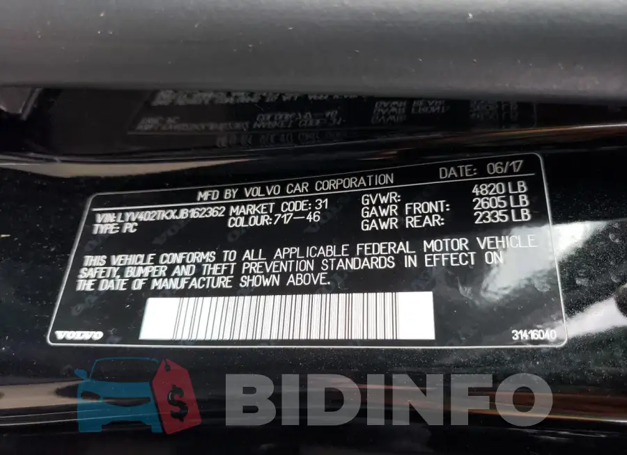 LYV402TKXJB162362 Photo# 12