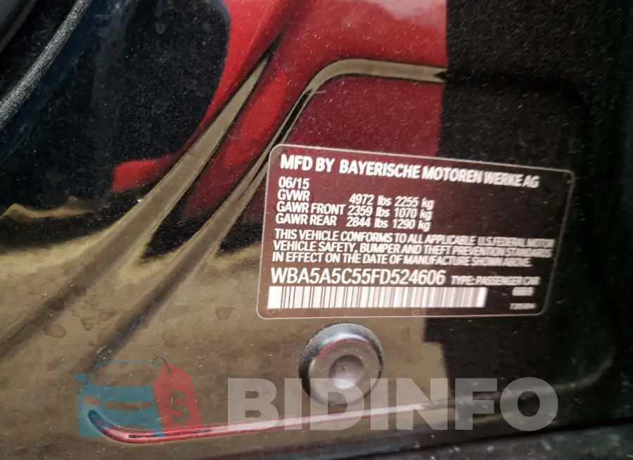 WBA5A5C55FD524606 Photo# 12