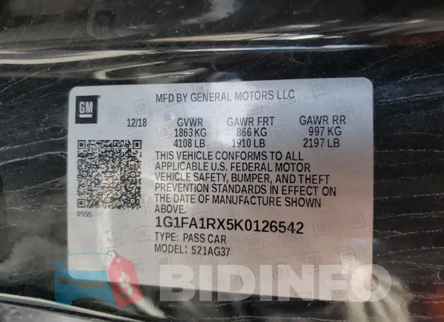 1G1FA1RX5K0126542 Photo# 12