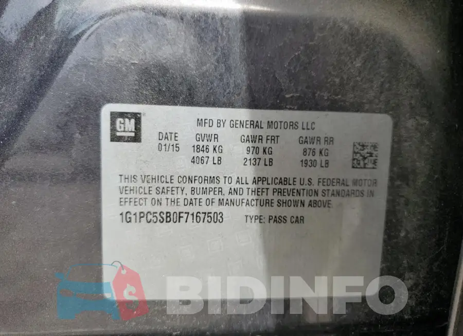 1G1PC5SB0F7167503 Photo# 12