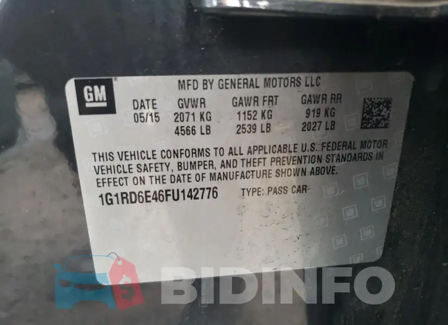 1G1RD6E46FU142776 Photo# 13