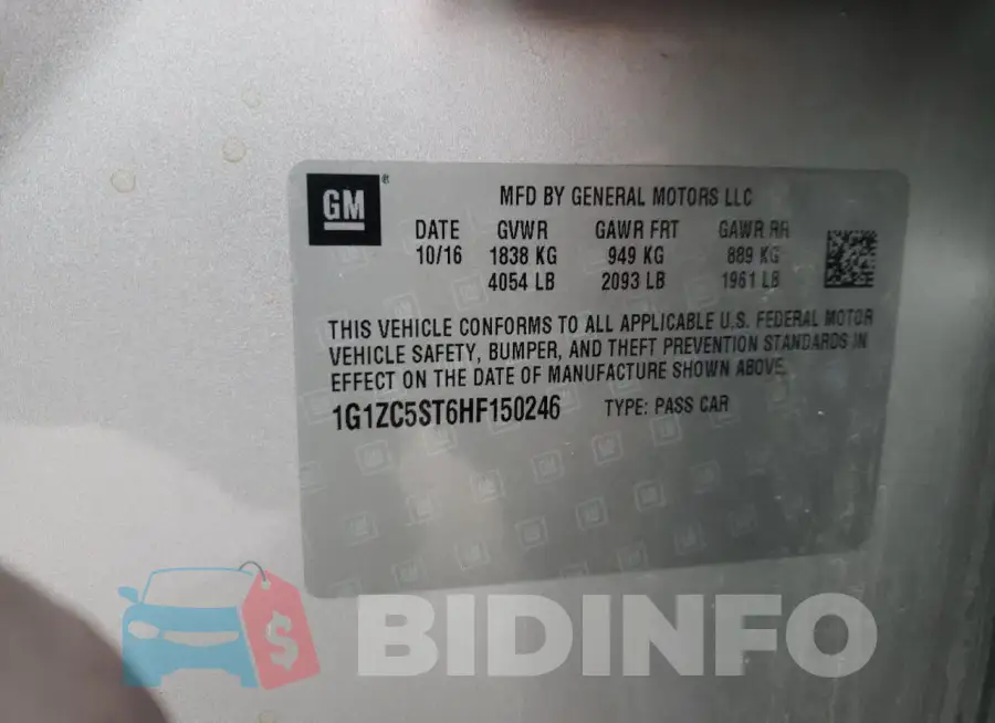 1G1ZC5ST6HF150246 Photo# 12