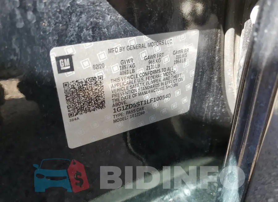 1G1ZD5ST1LF100540 Photo# 12